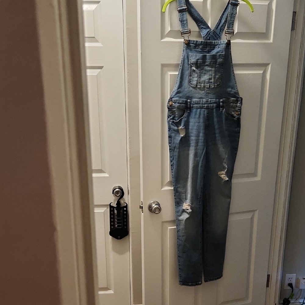 Stylish Blue Denim Overalls